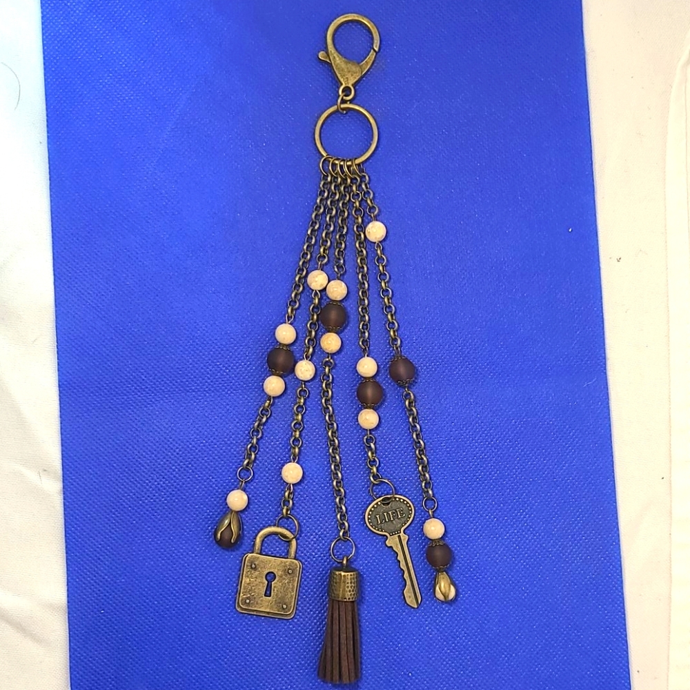 Brass beaded Purse charms handbag tote backpack